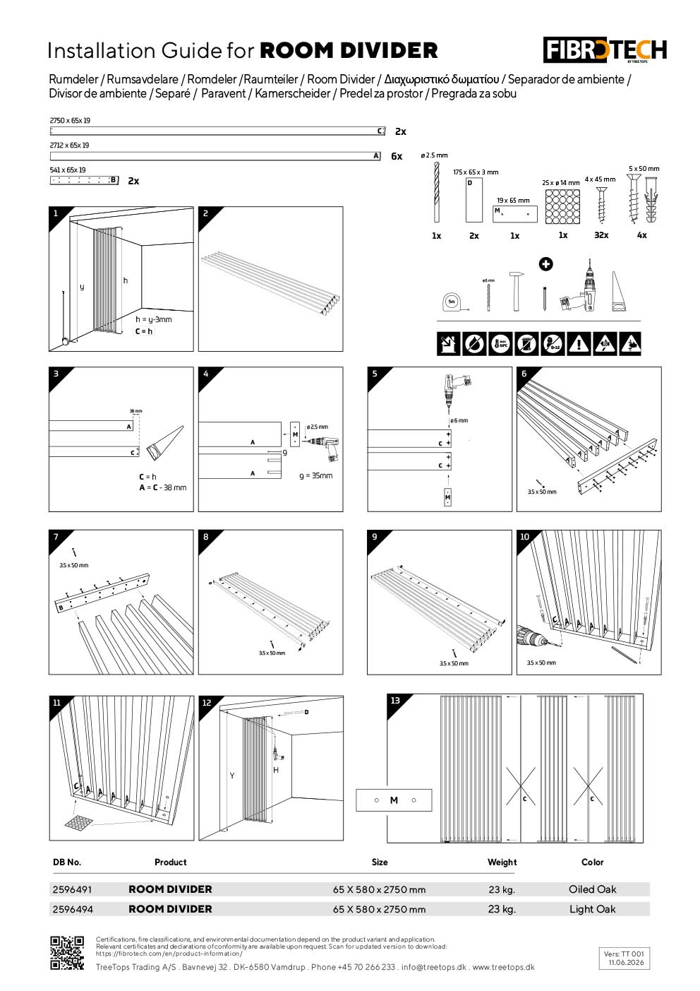 Room Divider Installation guide
