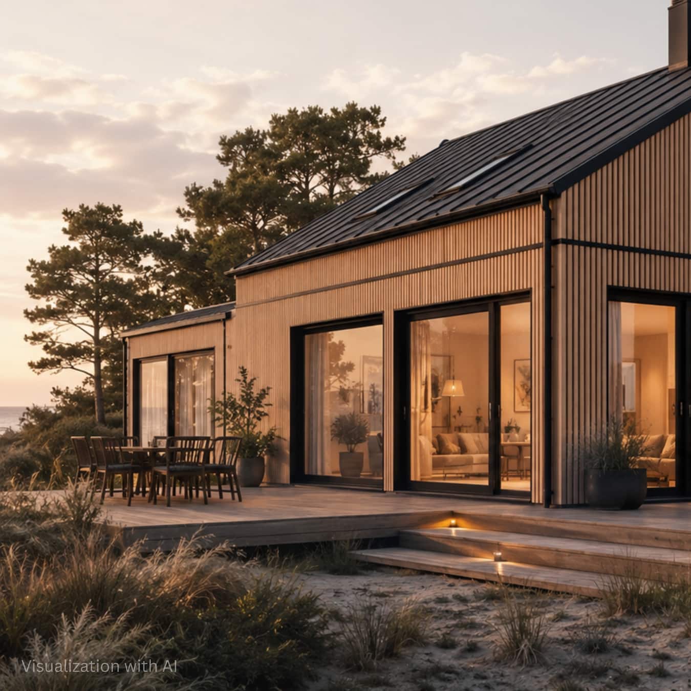 Natural thermowood ALU Panel